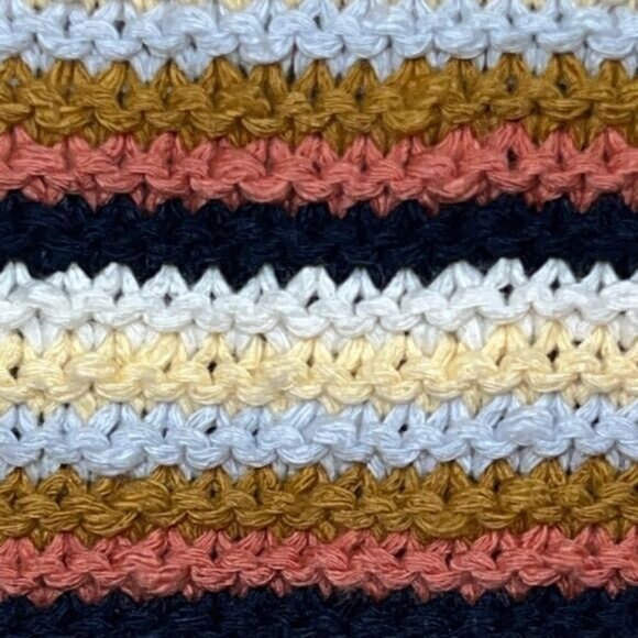 Madewell Arden Striped V Neck Madewell Crop Pullover Sweater Cotton Size Small - Picture 7 of 10